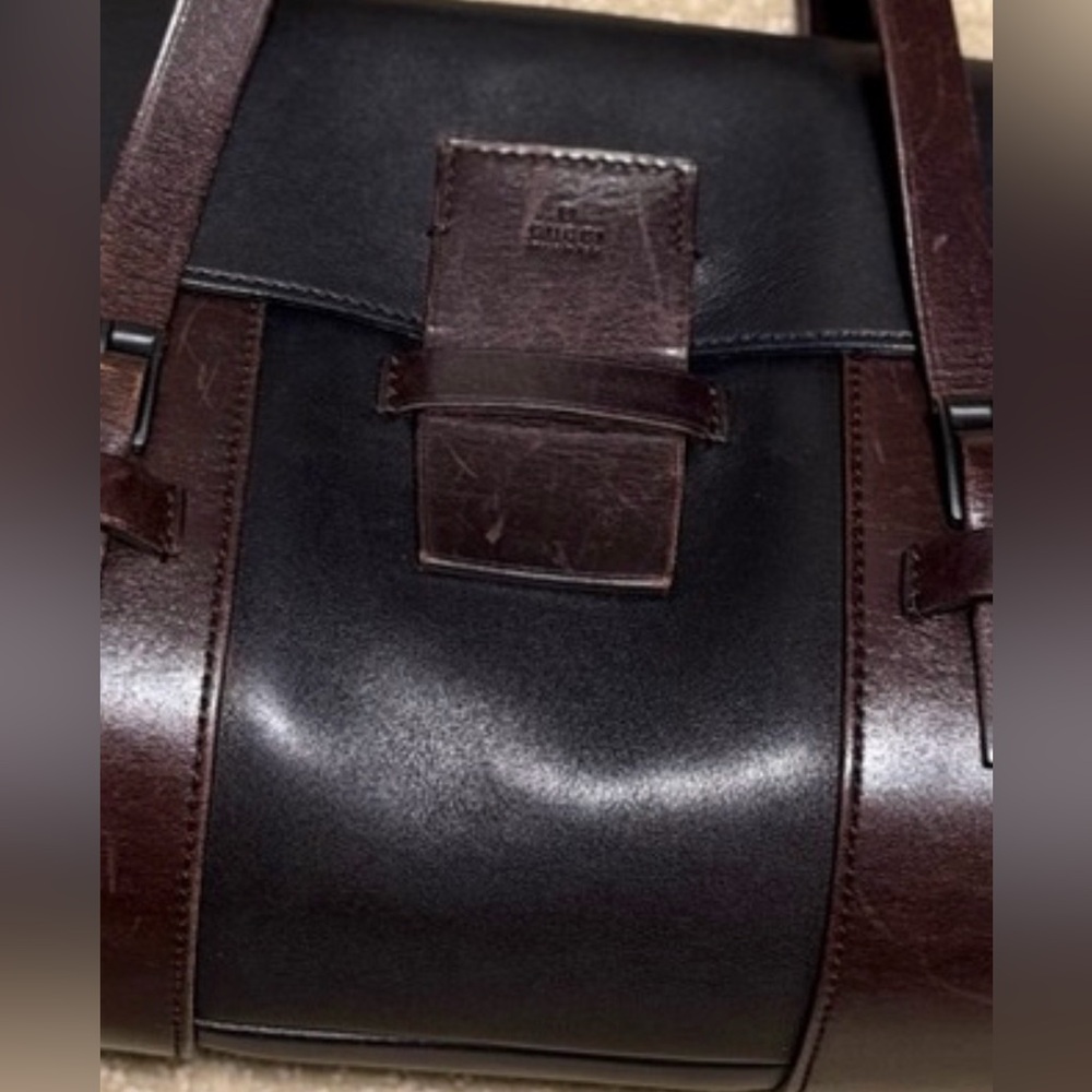 Gucci Rare Black and Brown Calf’s Leather Shoulder Bag - Picture 3 of 6